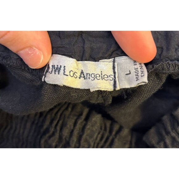 Johnny Was Los Angeles Linen Embroidered Pants Black L - Picture 6 of 7